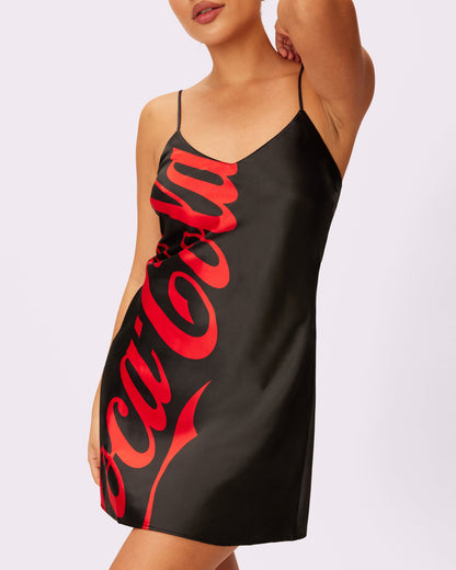 Special Edition Coca-Cola Luxe Slip Dress | Luxe Satin | Archive (Coke Zero)