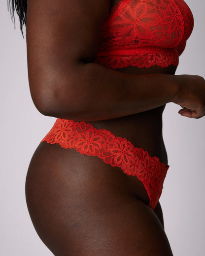 Perfect Lace Thong | Soft Lace | Archive (Strawberry)
