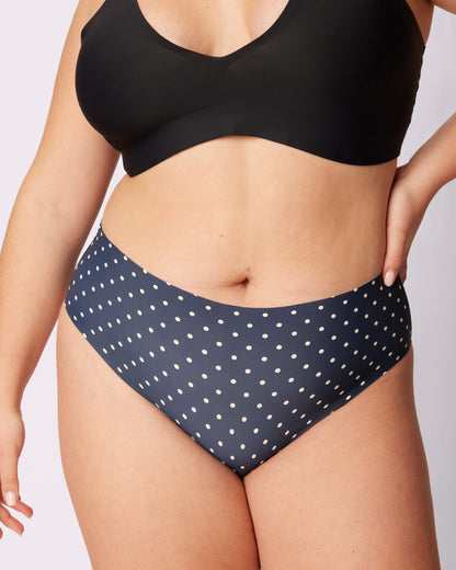 Invisible Sculpt High Rise Brief | Seamless Universal | Archive (Navy Dot)