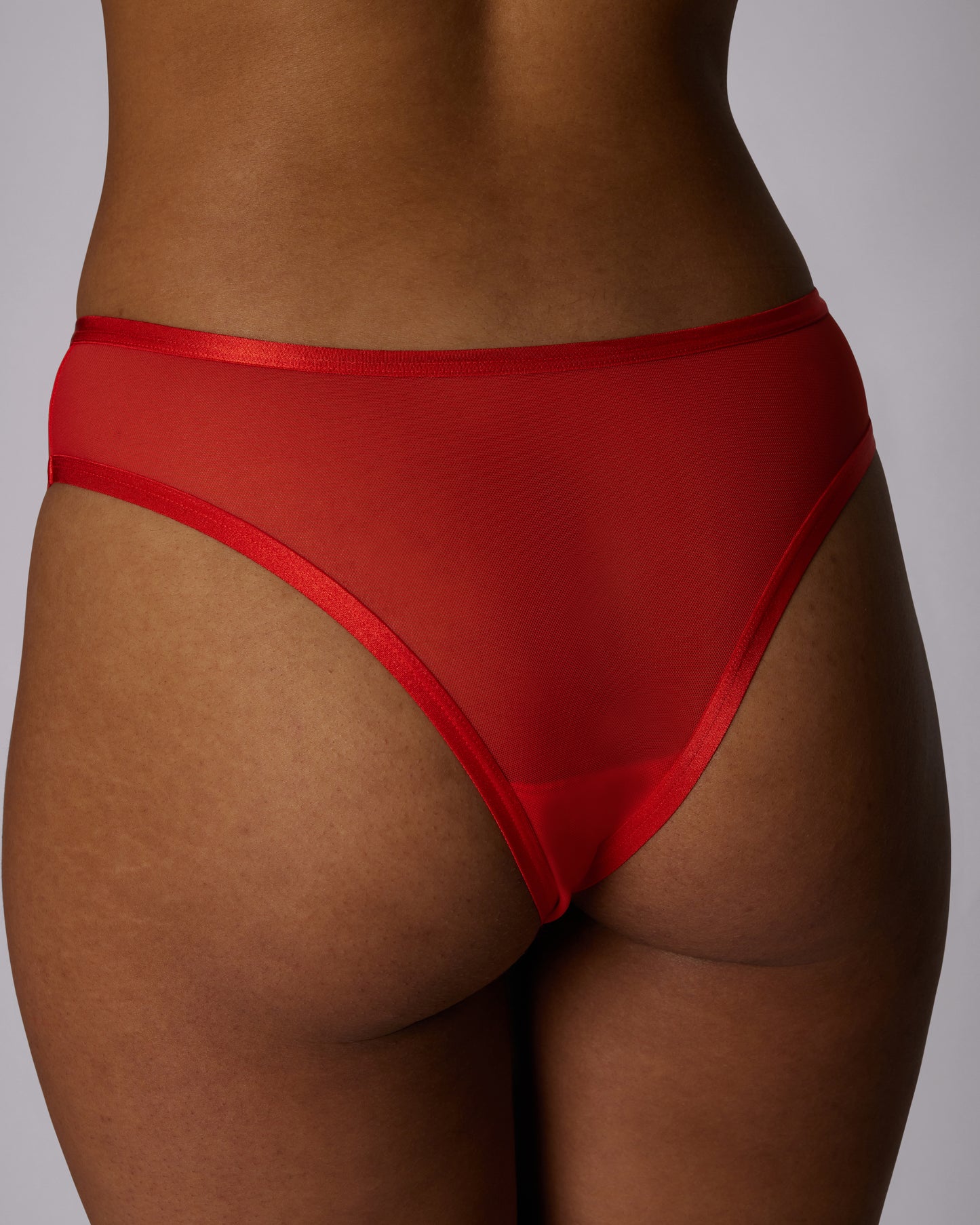 High Rise Cheeky | Silky Mesh | Archive (Strawberry)