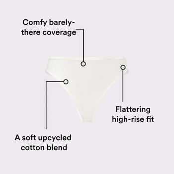 Ultra-Flattering High Rise Thong | New:Cotton (Cloud)
