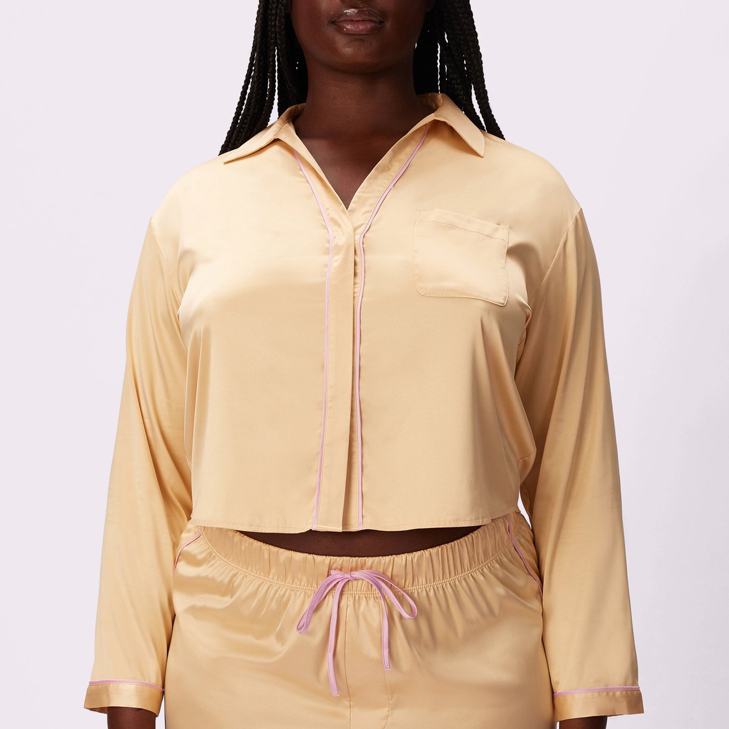 Dream Longsleeve Button Up | Luxe Satin | Archive (Bubbly)