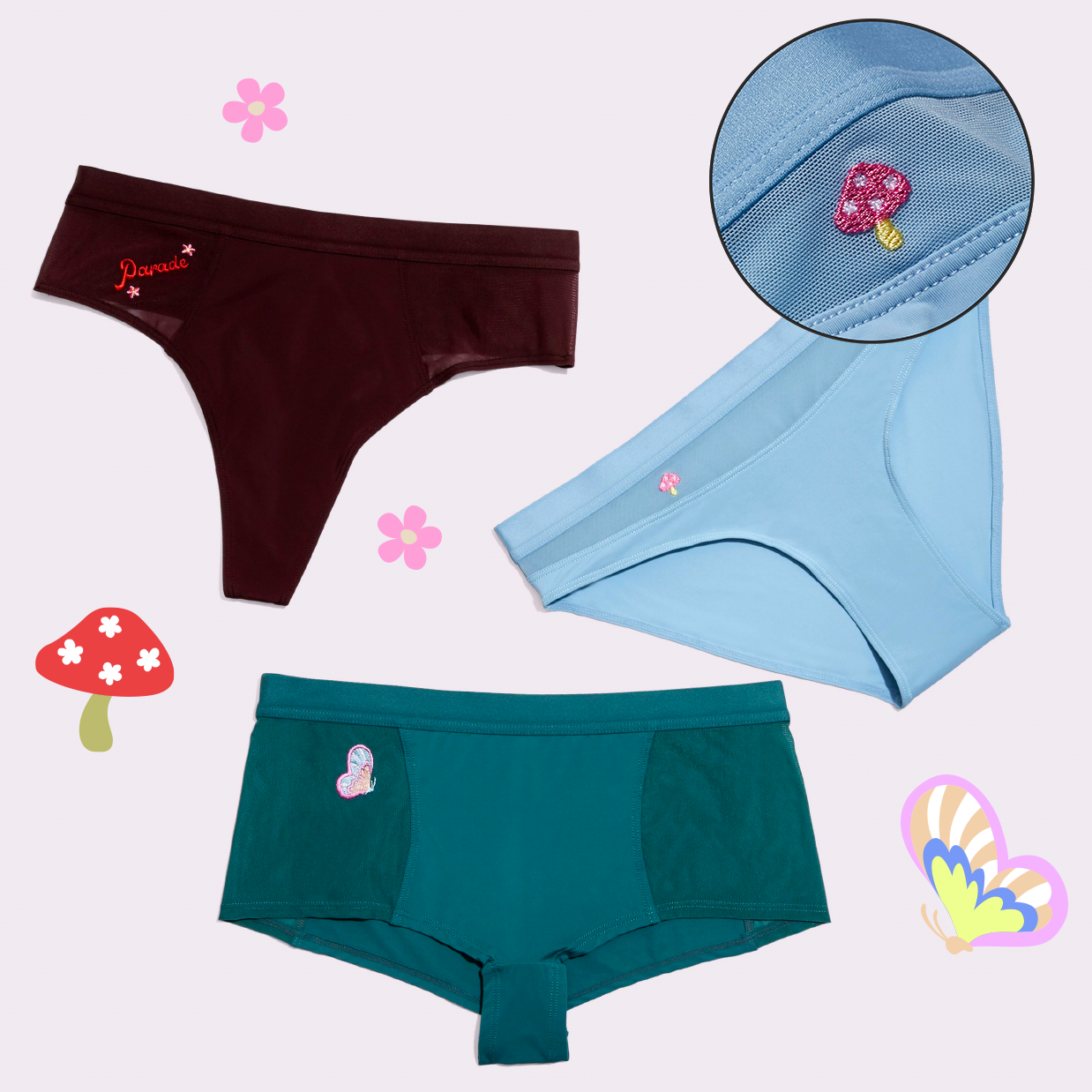 Embroidered Underwear 3-Pack  Ultra-Soft Re:Play (Multicolor