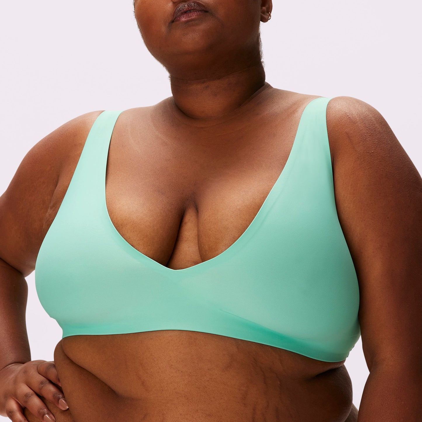 Support Lift Plunge Bralette | Seamless Universal | Archive (Buttermint)