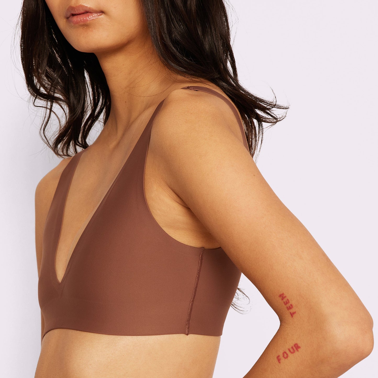 Support Lift Plunge Bralette | Seamless Universal | Archive (Coffee Bean)