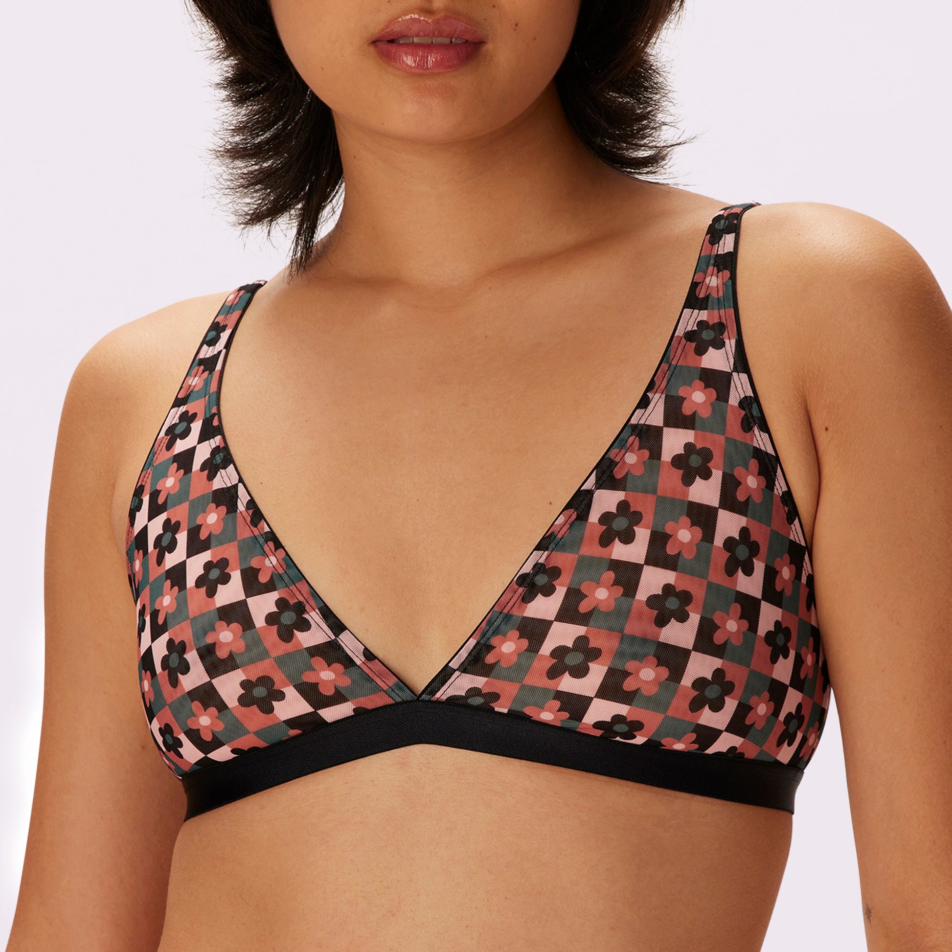 1+ Limited Edition Swirl Plunge Bralette, Ultra-Soft Re:Play