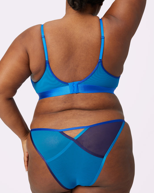 Strappy Cheeky with Cutout | Silky Mesh | Archive ( Blue Moon)