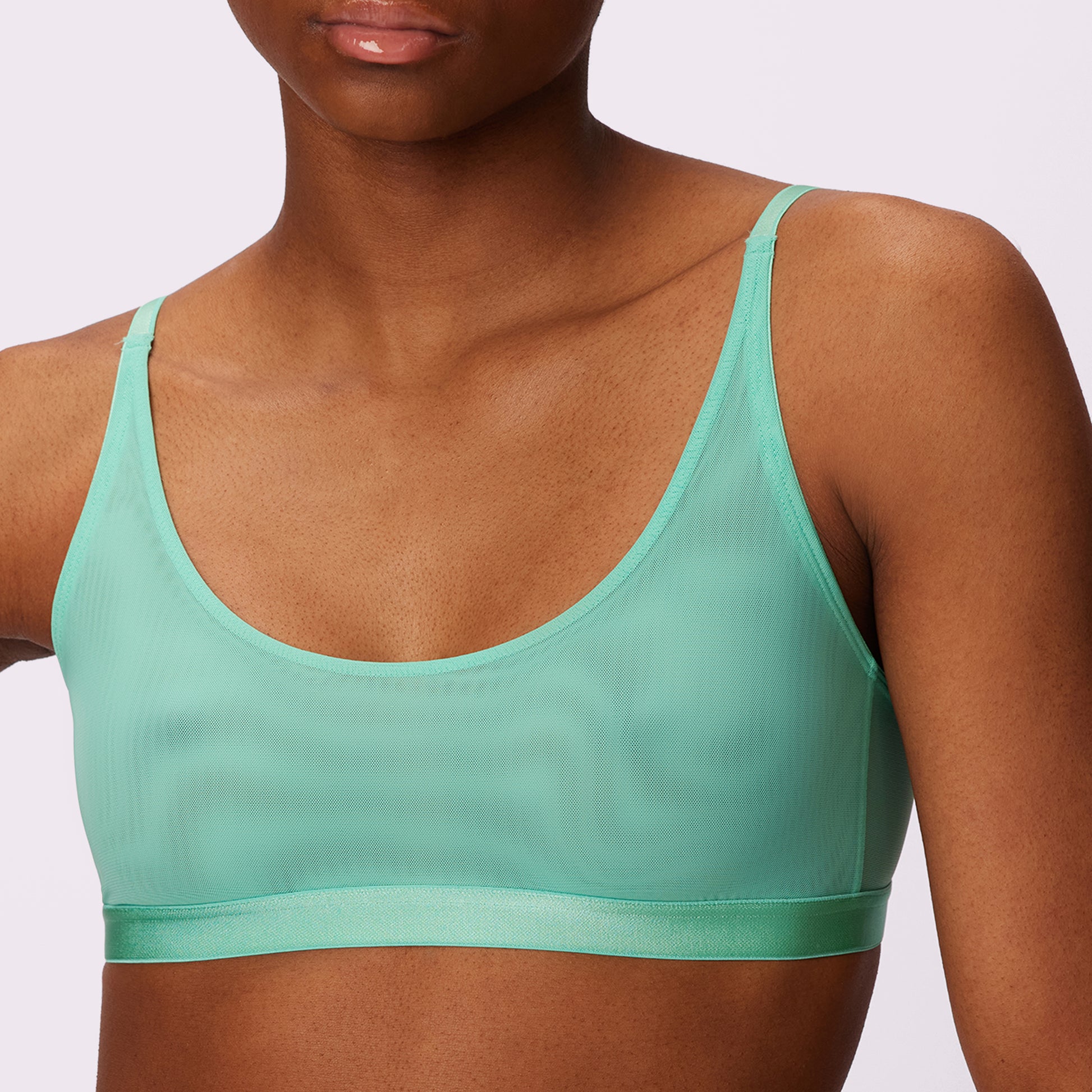 Lemongrass - Wireless Mesh Bra Top with Pads in 5 Colors