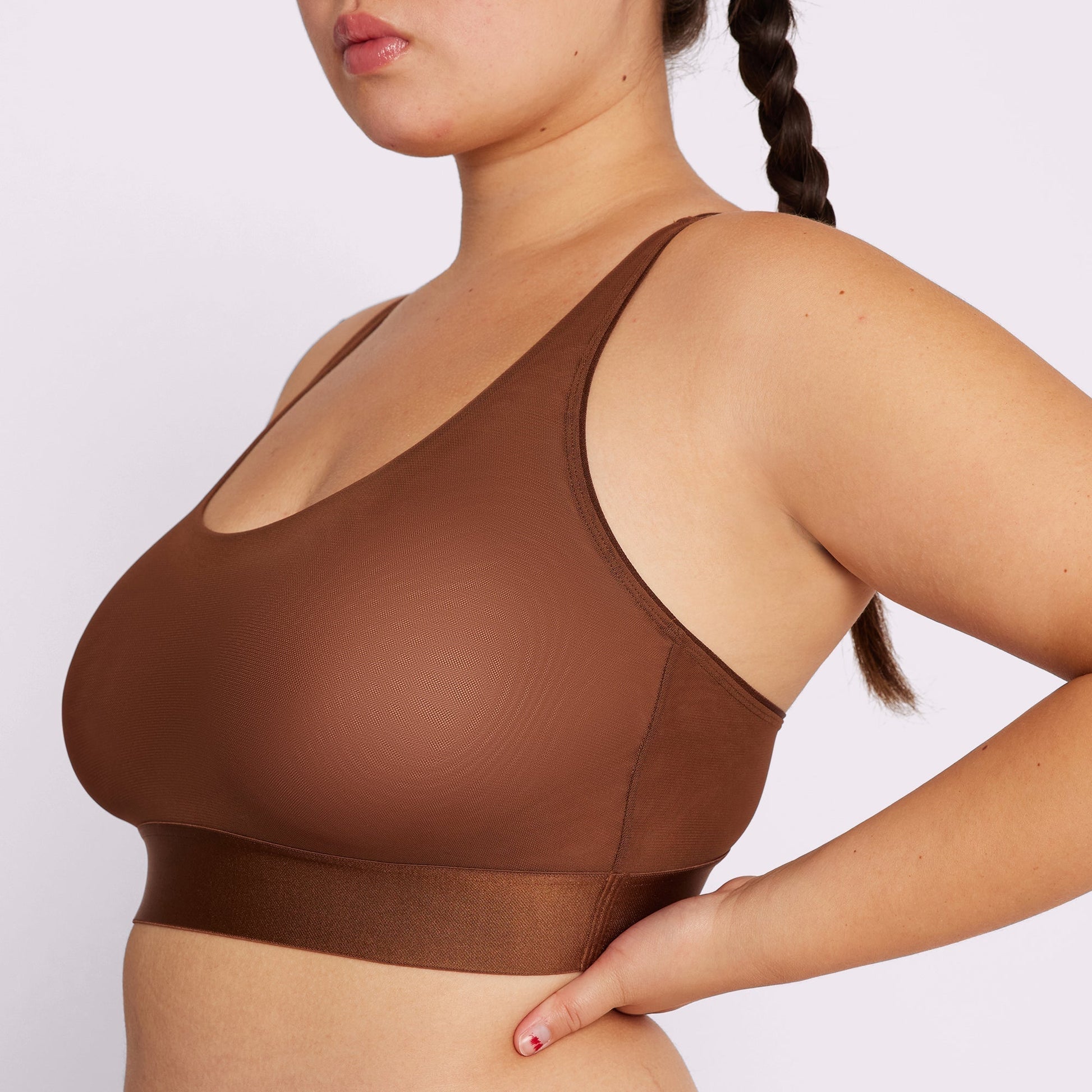 What's The Scoop Bralette by Intimately at Free People in Milk Chocolate,  Size: XS/S, £24.00