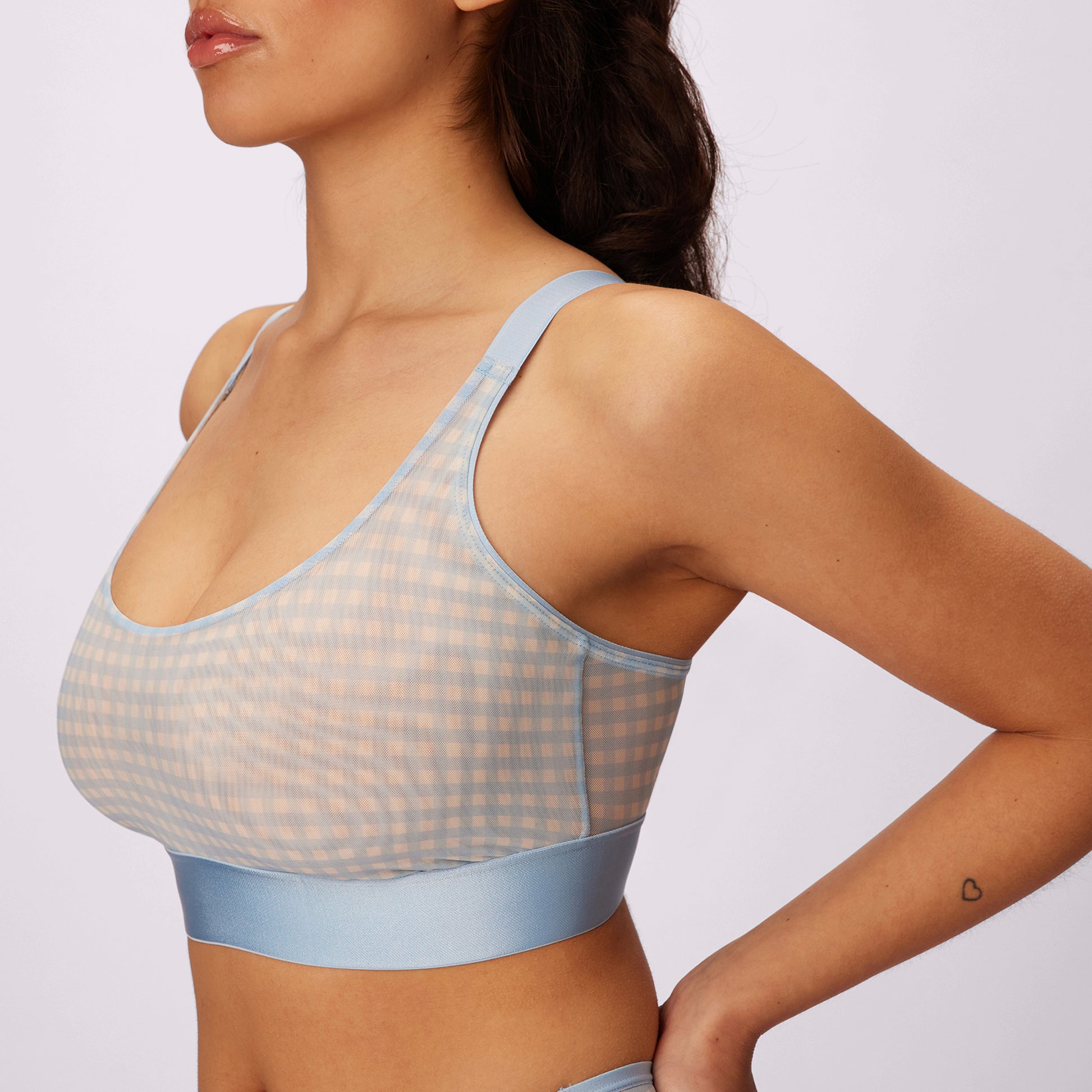 Buy the bi-stretch Italian mesh bra top with adjustable hooks and