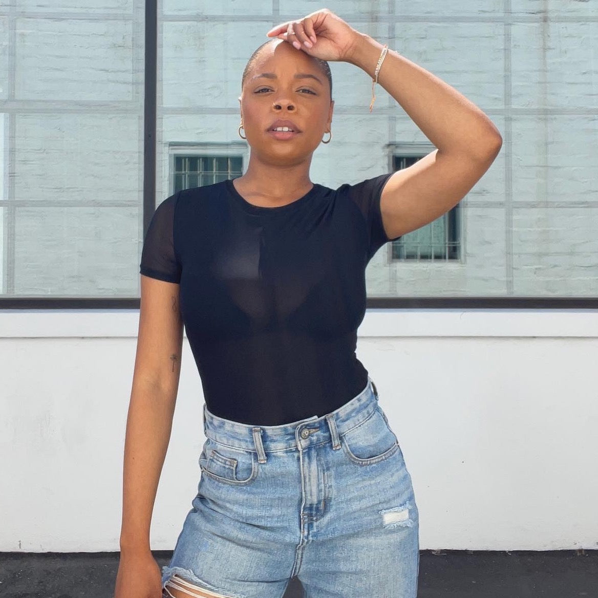 For Everyday Wear: Silky Mesh Short Sleeve Bodysuit, The Sheer Clothing  Trend Is Worth Investing In — See Our Top Picks