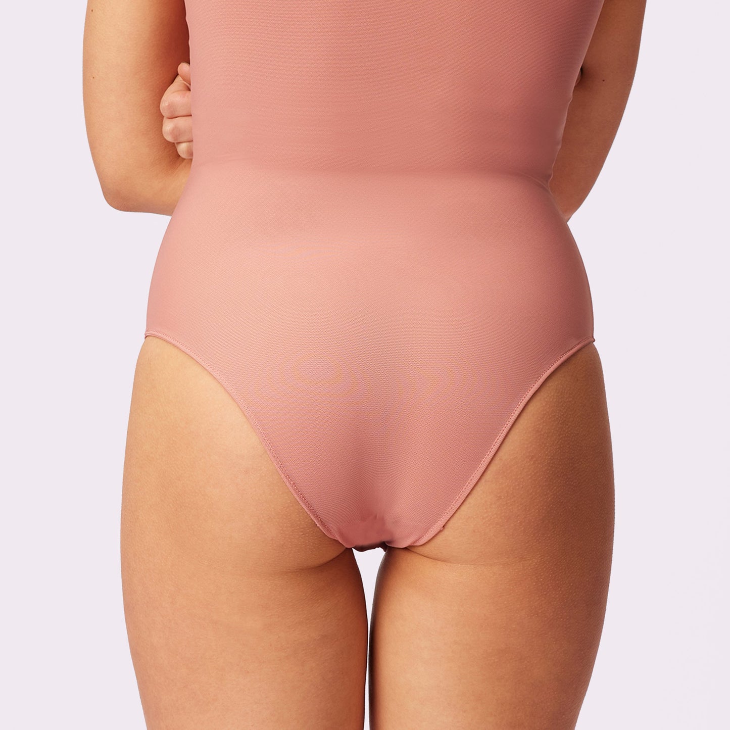 Sheer Support Bodysuit | Silky Mesh (Hot Honey)
