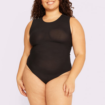 Luxe Sleeveless Bodysuit | Silky Mesh (Eightball)
