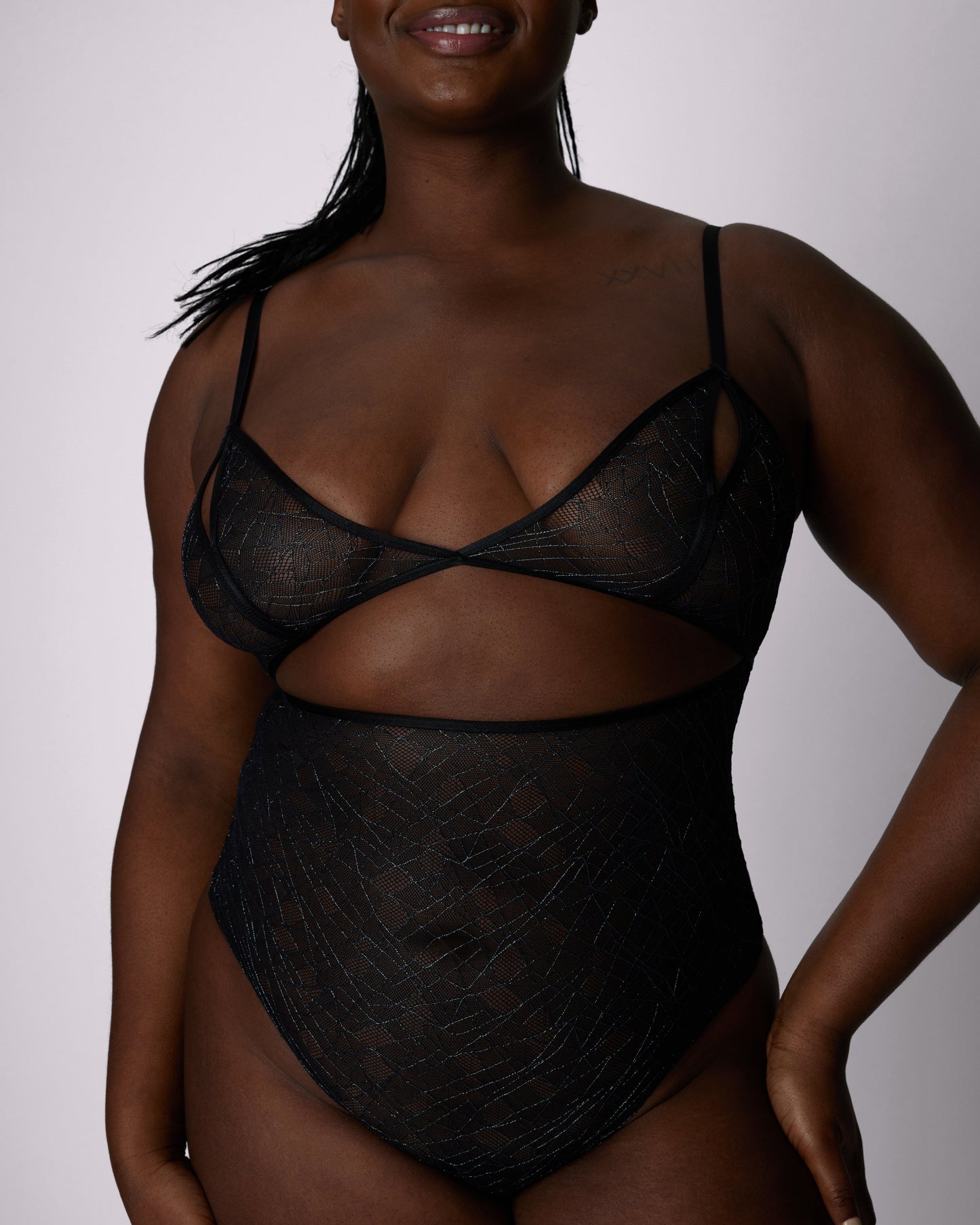 Just a Peek Lace Bodysuit | Silky Lace (Eightball)
