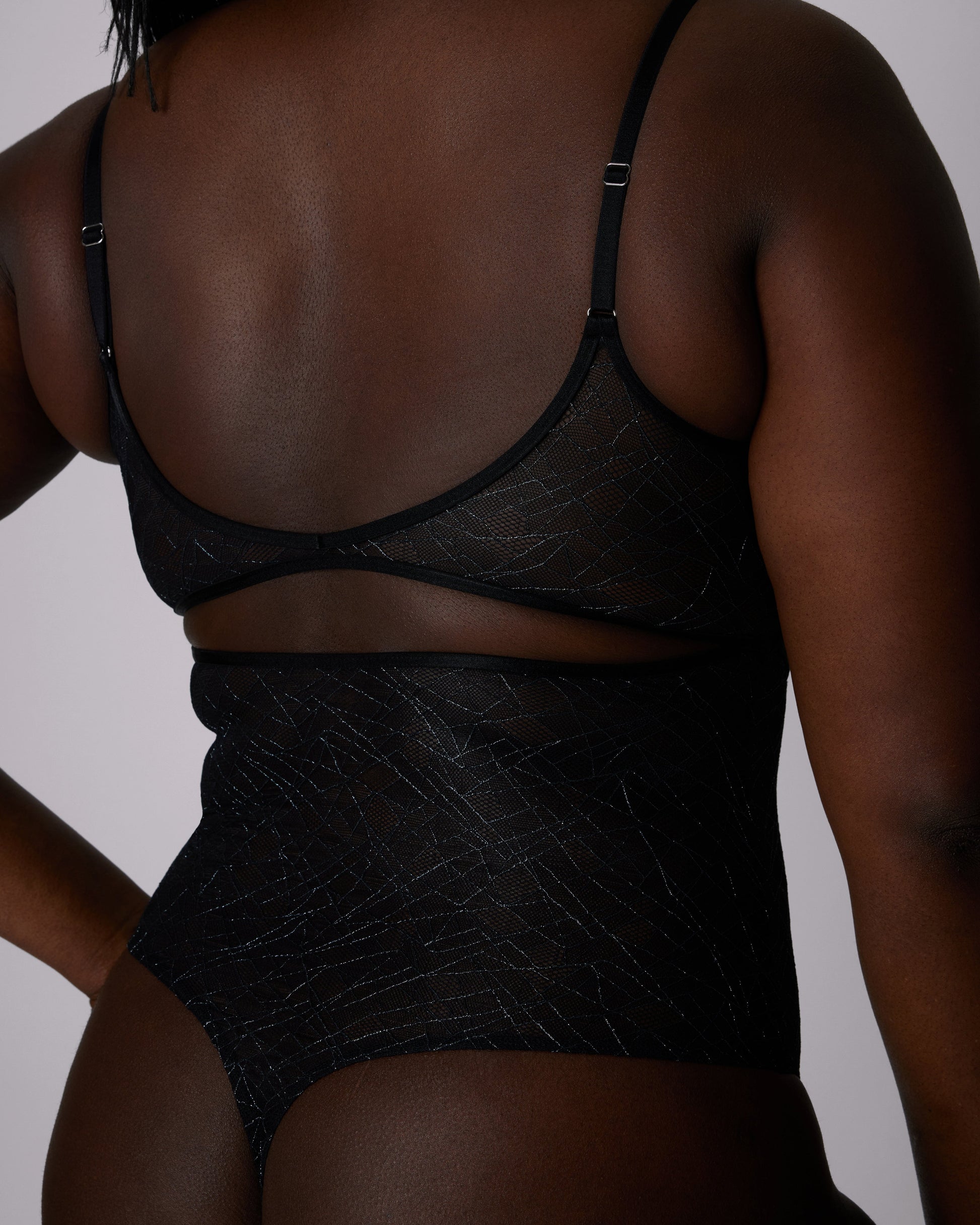 Lace push-up bodysuit - black - Undiz