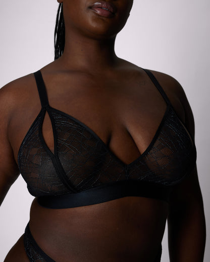 Spider Lace Triangle Bralette | Silky Lace | Archive (Eightball)