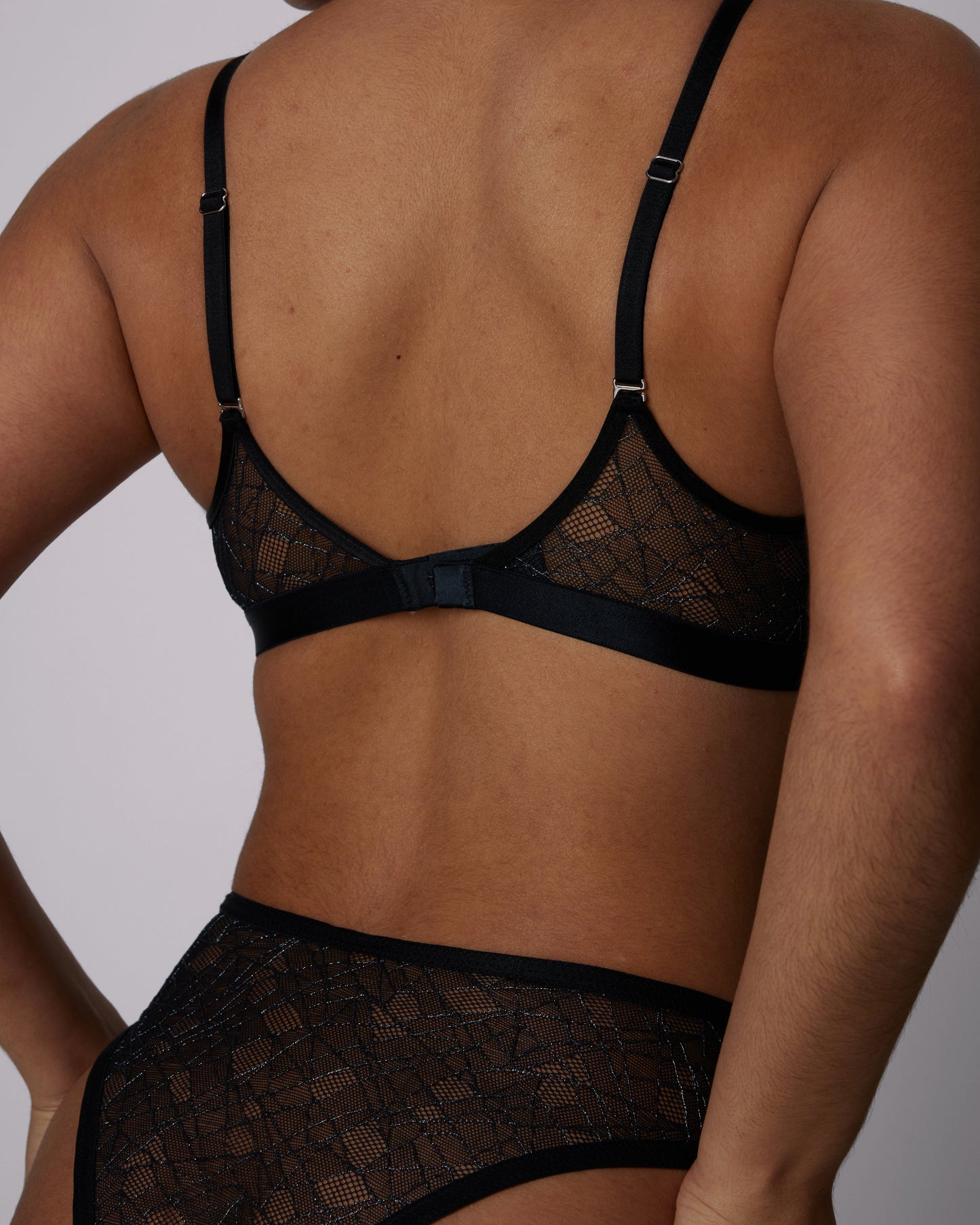 Spider Lace Triangle Bralette | Silky Lace (Eightball)