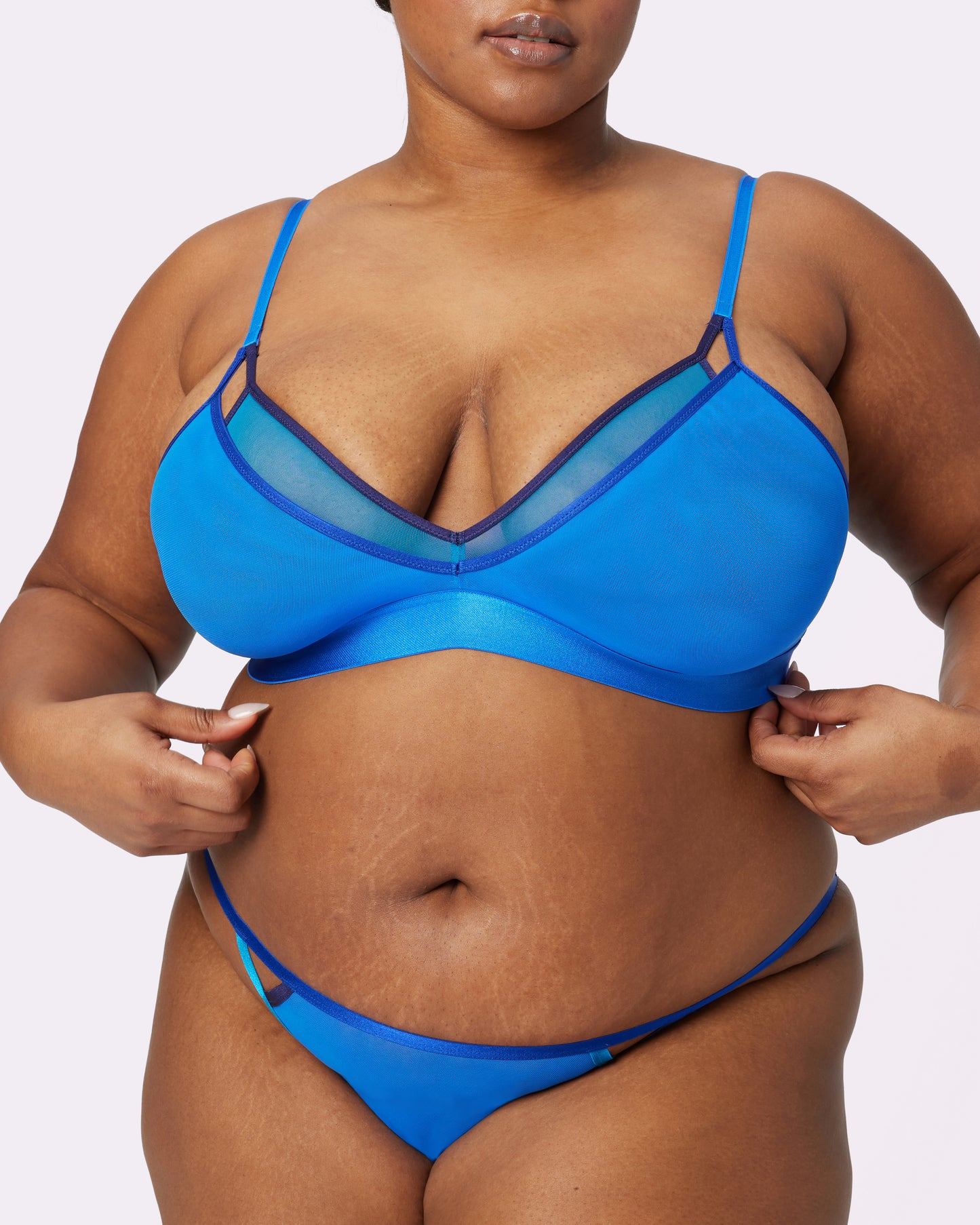 Sexy Layered Mesh Bralette | Silky Mesh | Archive (Blue Moon)
