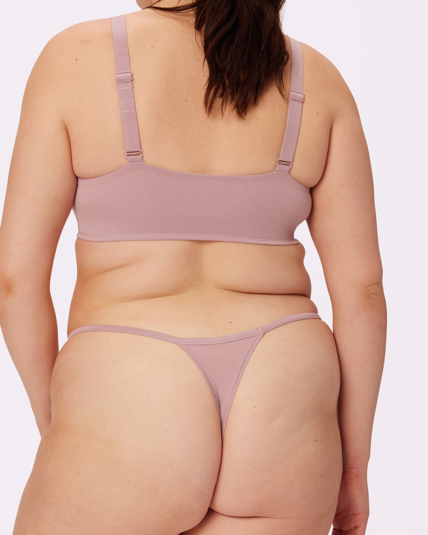 Comfy V-String Thong | New:Cotton (Dusty Rose)