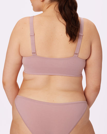 Vintage Soft Triangle Bralette | New:Cotton (Dusty Rose)