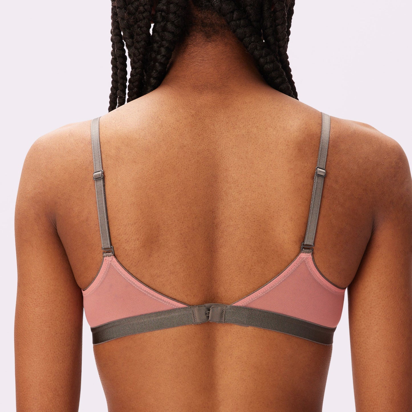 Triangle Bralette | Silky Mesh | Archive (Pink Canyon with Smokescreen Trims)
