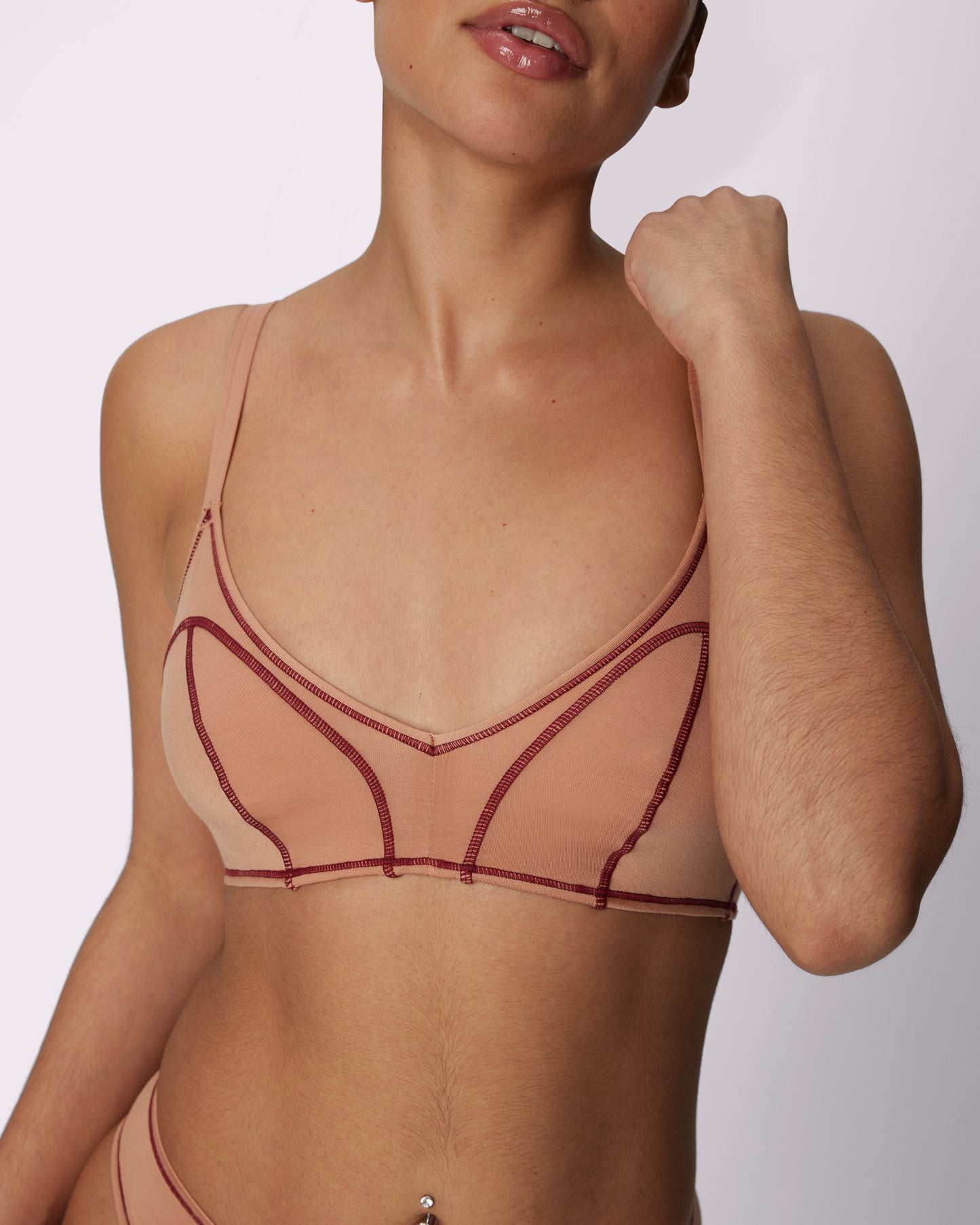 Vintage Soft Triangle Bralette  New:Cotton (Dusty Rose) – Parade