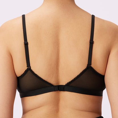 Flirty Lace Touch Triangle Bralette | Silky Mesh | Archive (Eightball)