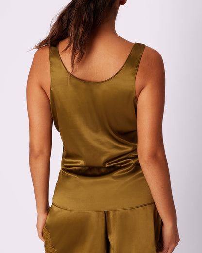 Luxe Lace Plunge V Tank | Luxe Satin | Archive (Dirty Martini)