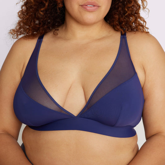 Dream Mesh Plunge Bralette | Ultra-Soft Re:Play | Archive (Starry Sky)