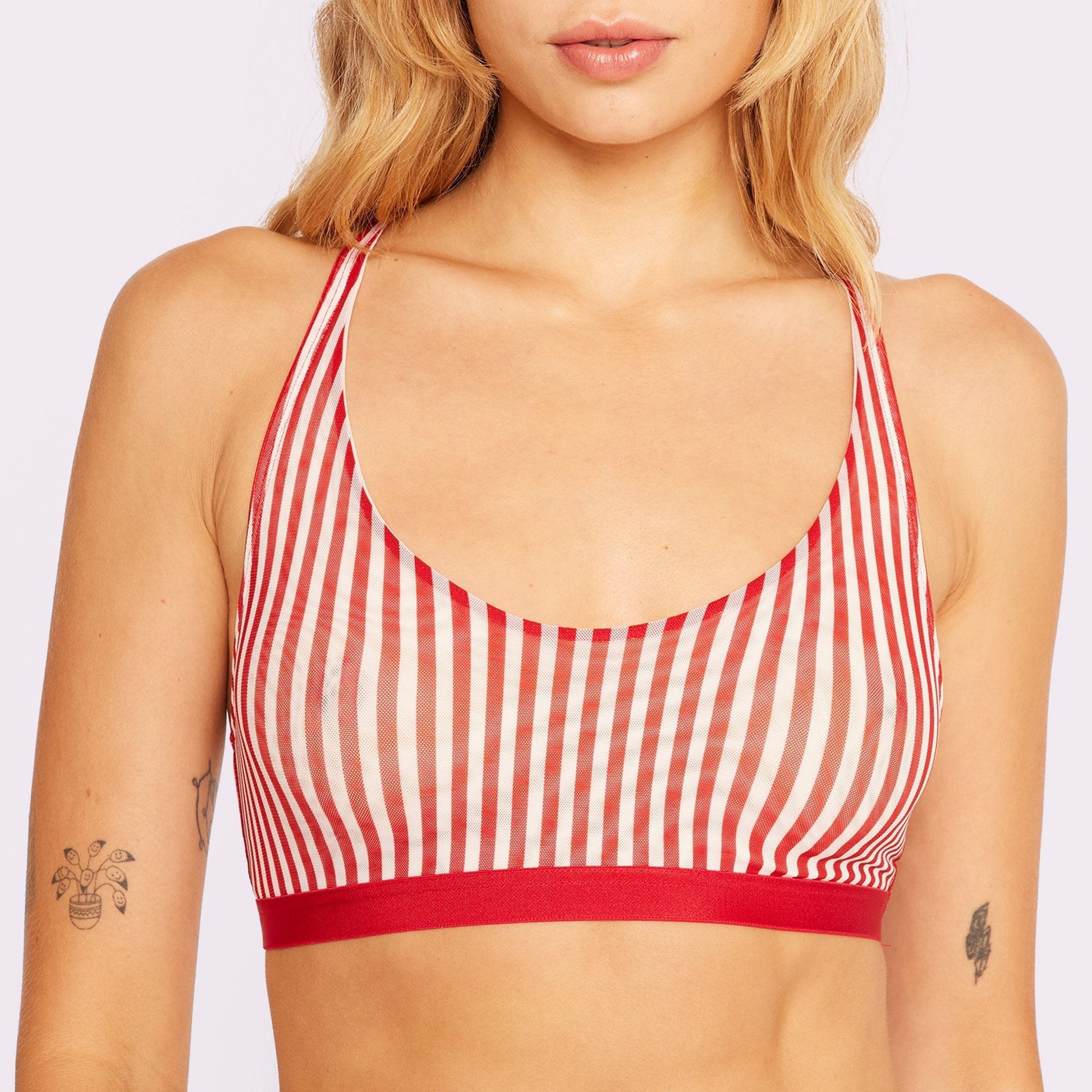 Solid & Striped Elsa Bralette Bikini Top - Candy Red