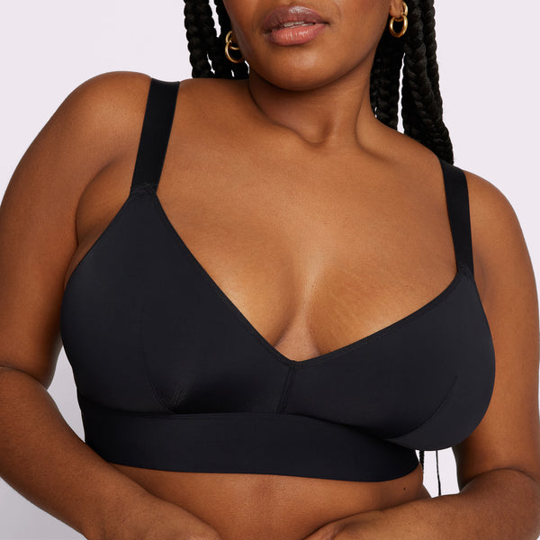 More of Me to Love 100% Cotton Bra Liner 9Pack (3 x Black, 3 x Beige, 3 x  White) - Large - 2 Thin Band